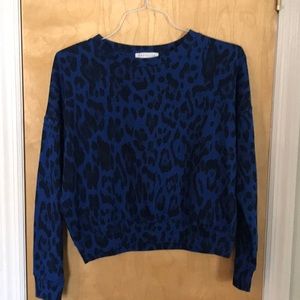 Blue Leopard Sweater